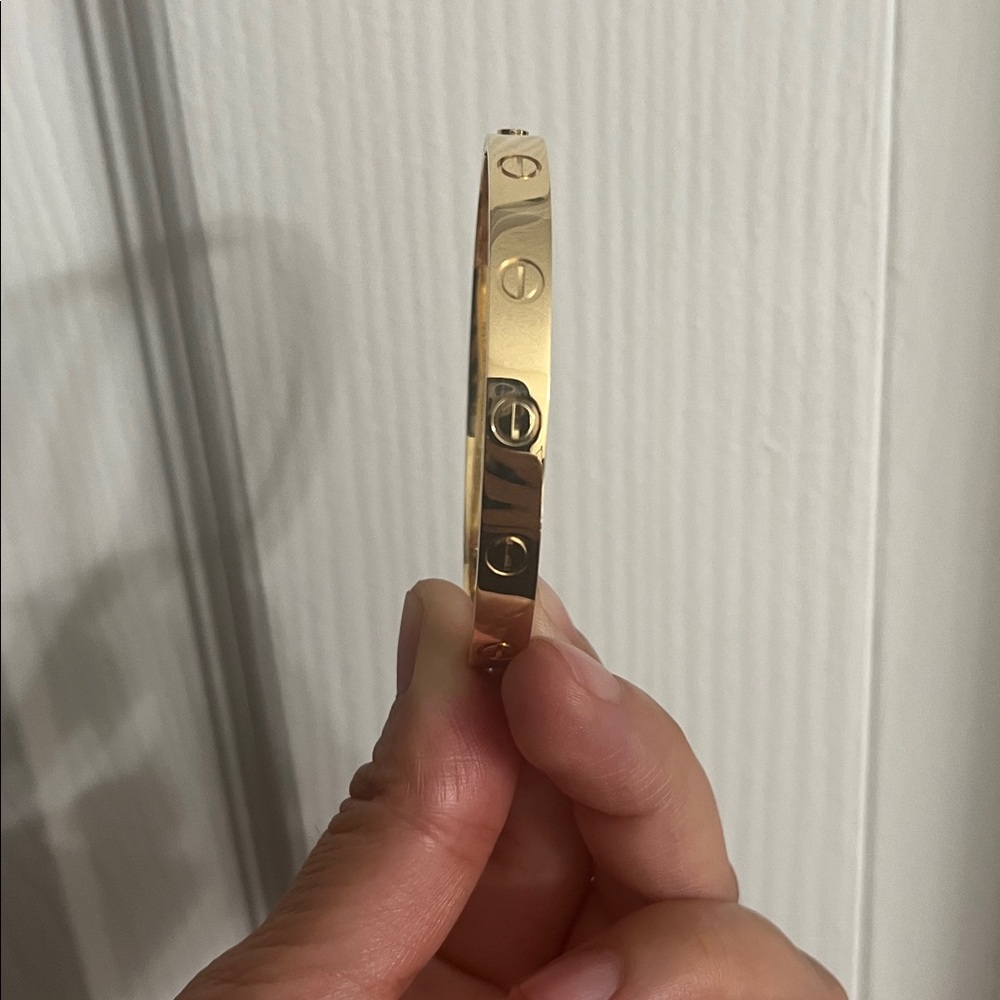 18k solid gold bangle - Picture 2 of 8